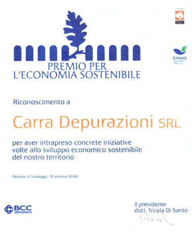 premio BCC fitodepurazione